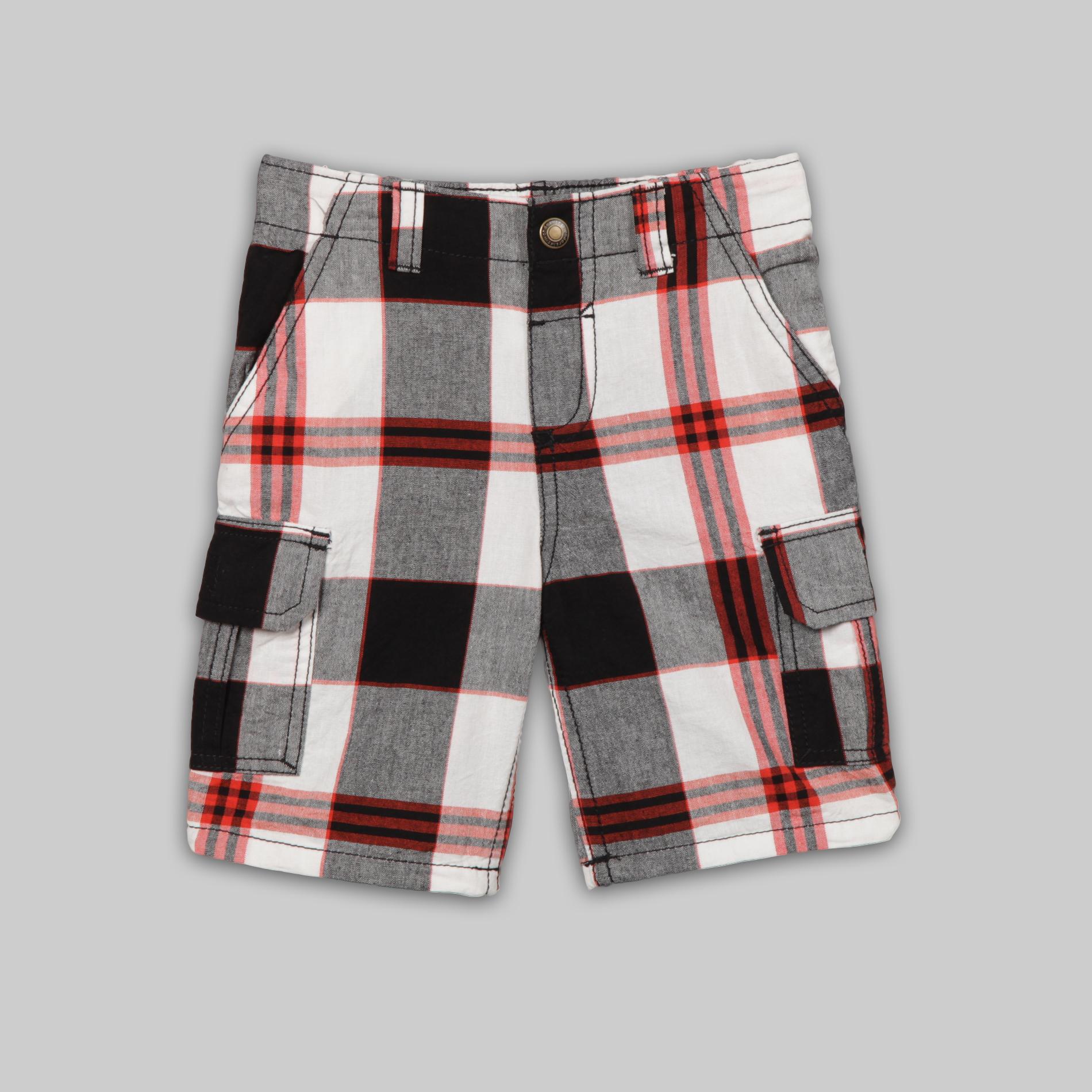 WonderKids Infant & Toddler Boy's Cargo Shorts - Plaid at Kmart.com
