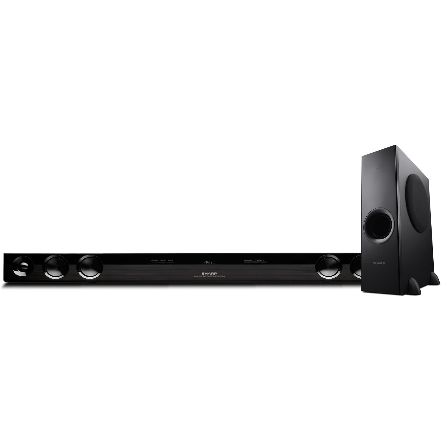 Sharp 2 1 Channel Soundbar Home Theater System Black