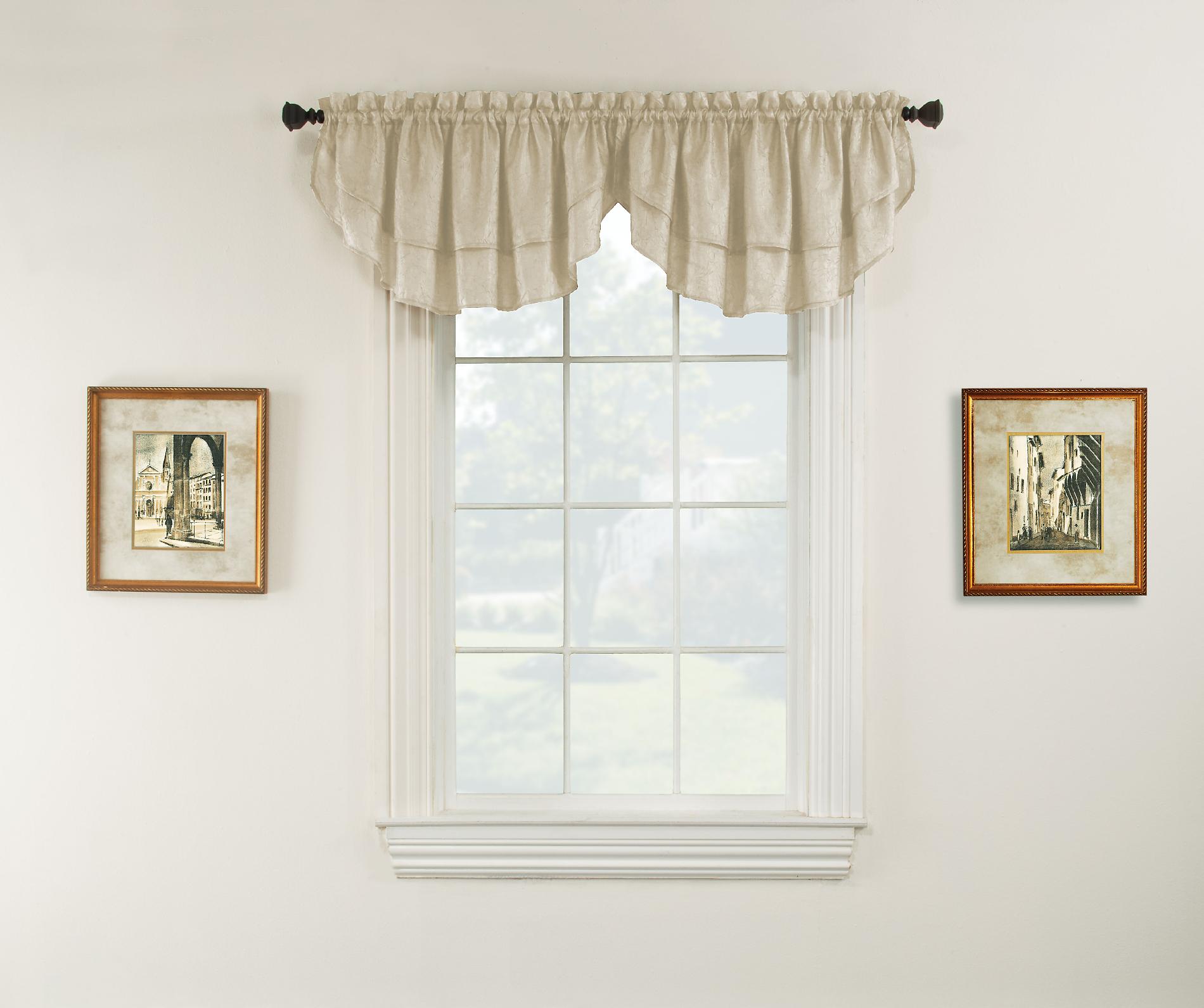 White Scalloped Valance