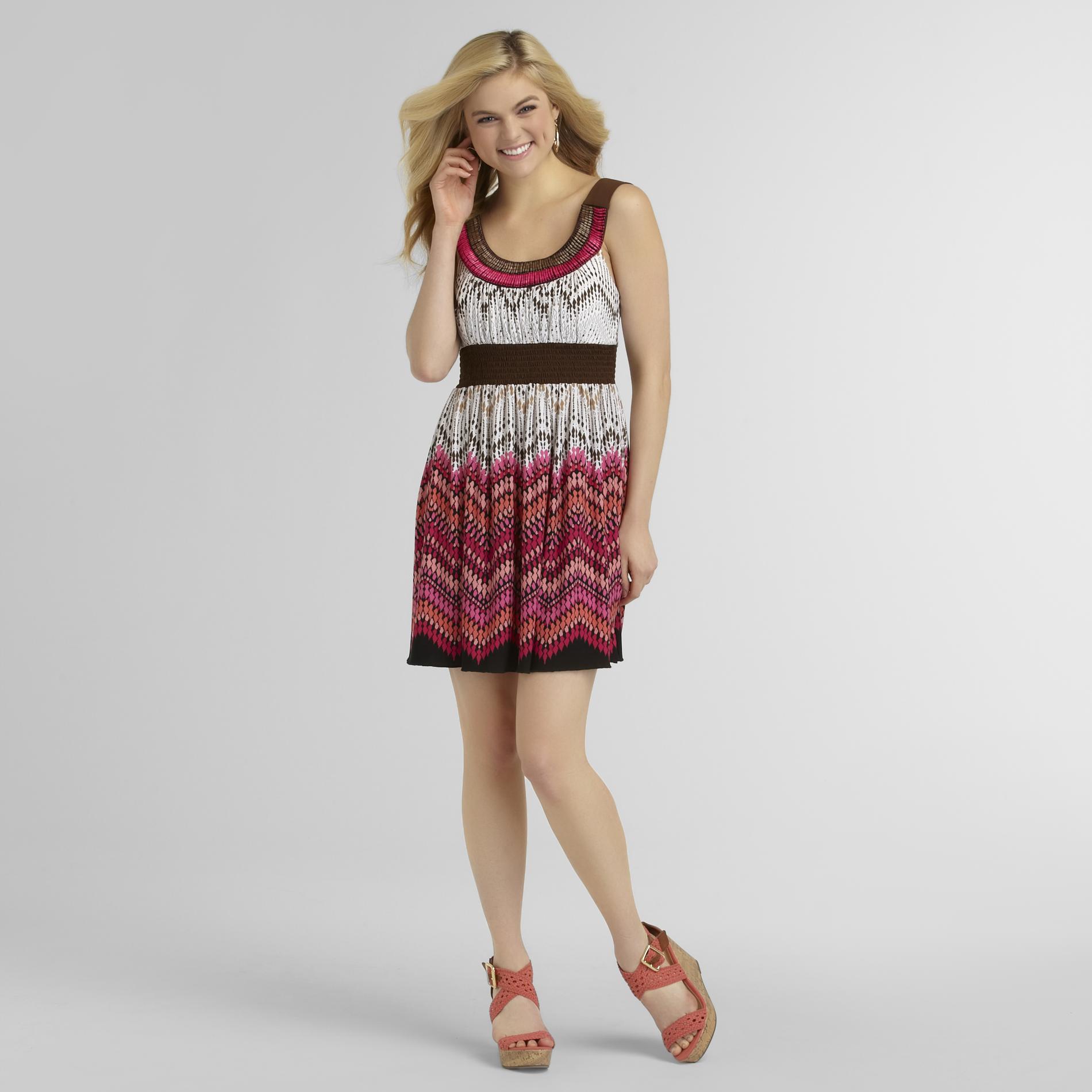 Junior's Beaded U-Neck Knit Dress - Tribal at Sears.com