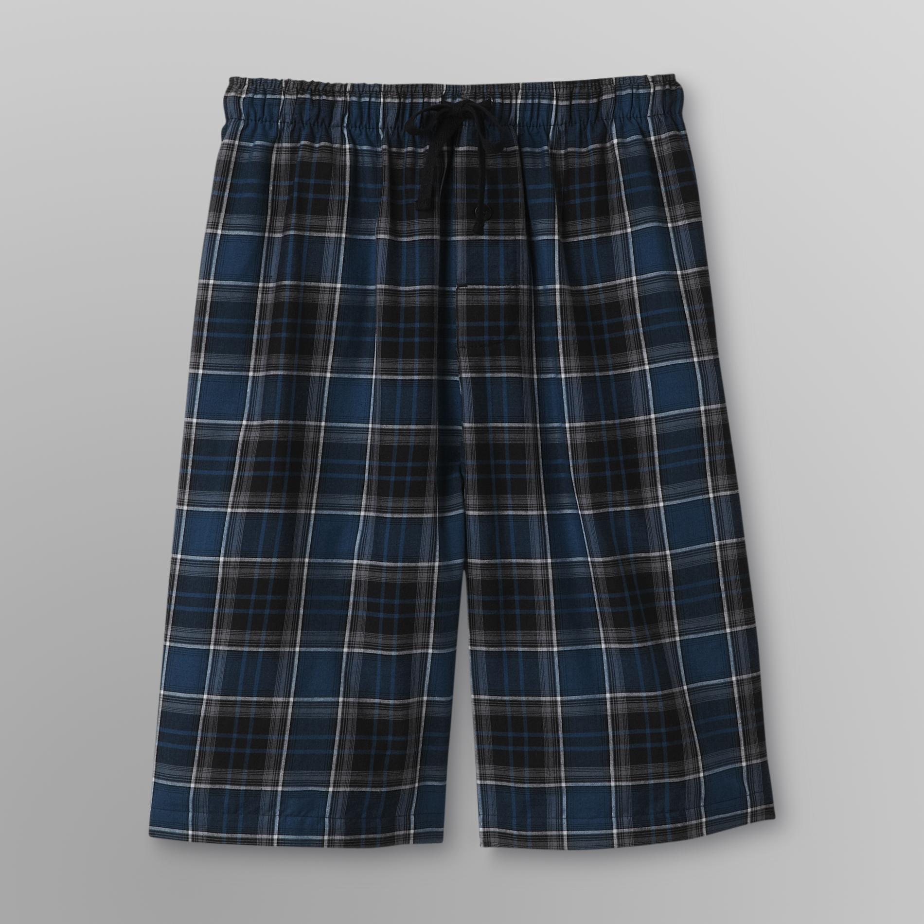 Basic Editions Men's Big & Tall Poplin Pajama Shorts - Plaid at Kmart.com