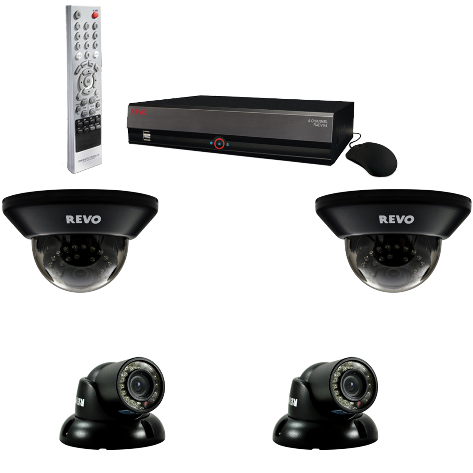 4 Ch. 500GB DVR Surveillance System with 4 700TVL 100 ft. Night Vision Cameras