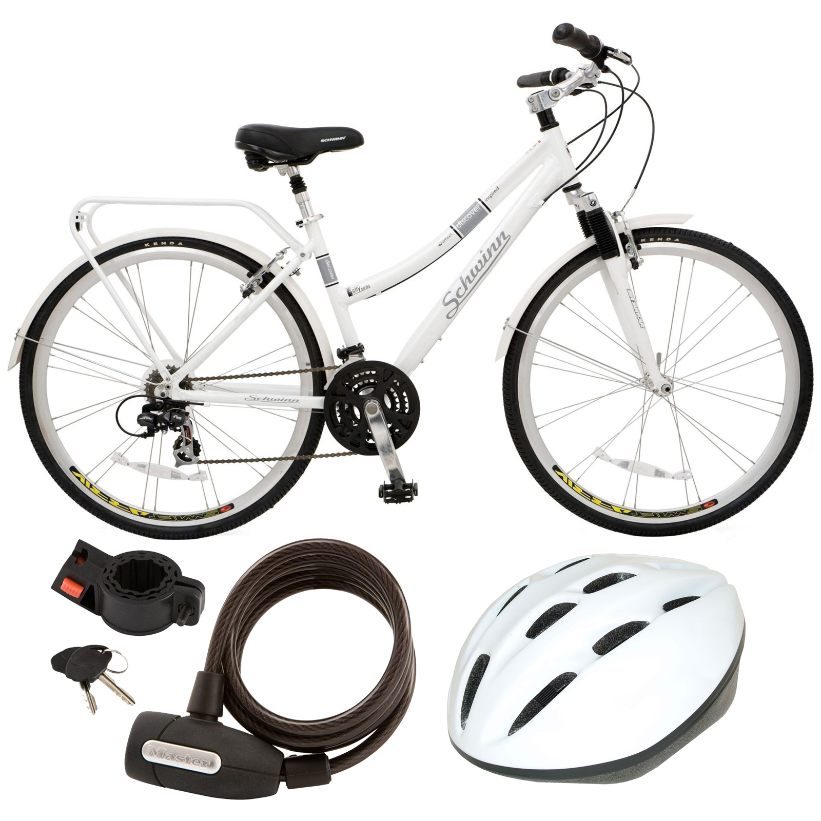 Discovery 700c Bike with Helmet & Lock Bundle        ...