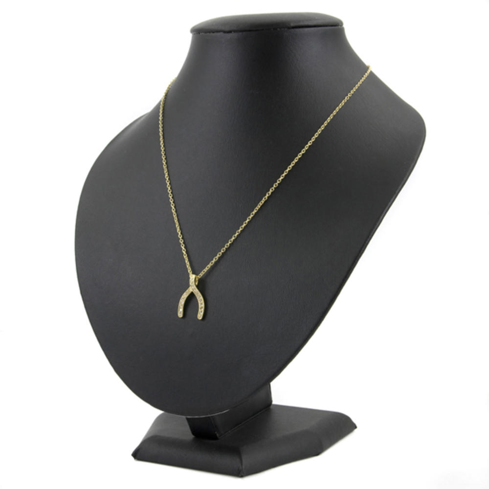 "Sex and the City" Style Wishbone Necklace - Gold