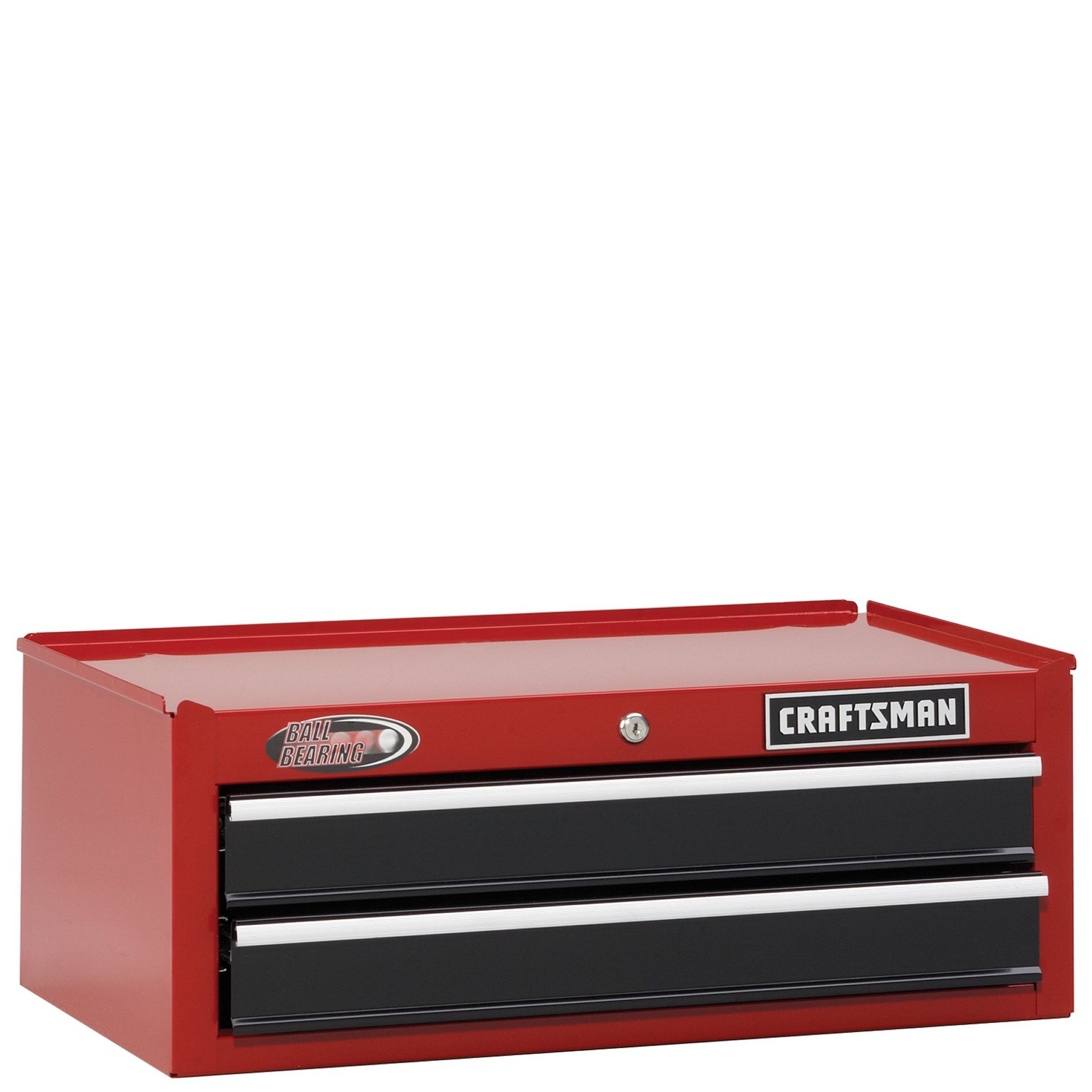 Craftsman 26 Wide 2-Drawer Ball-Bearing Middle Chest - Red/Black