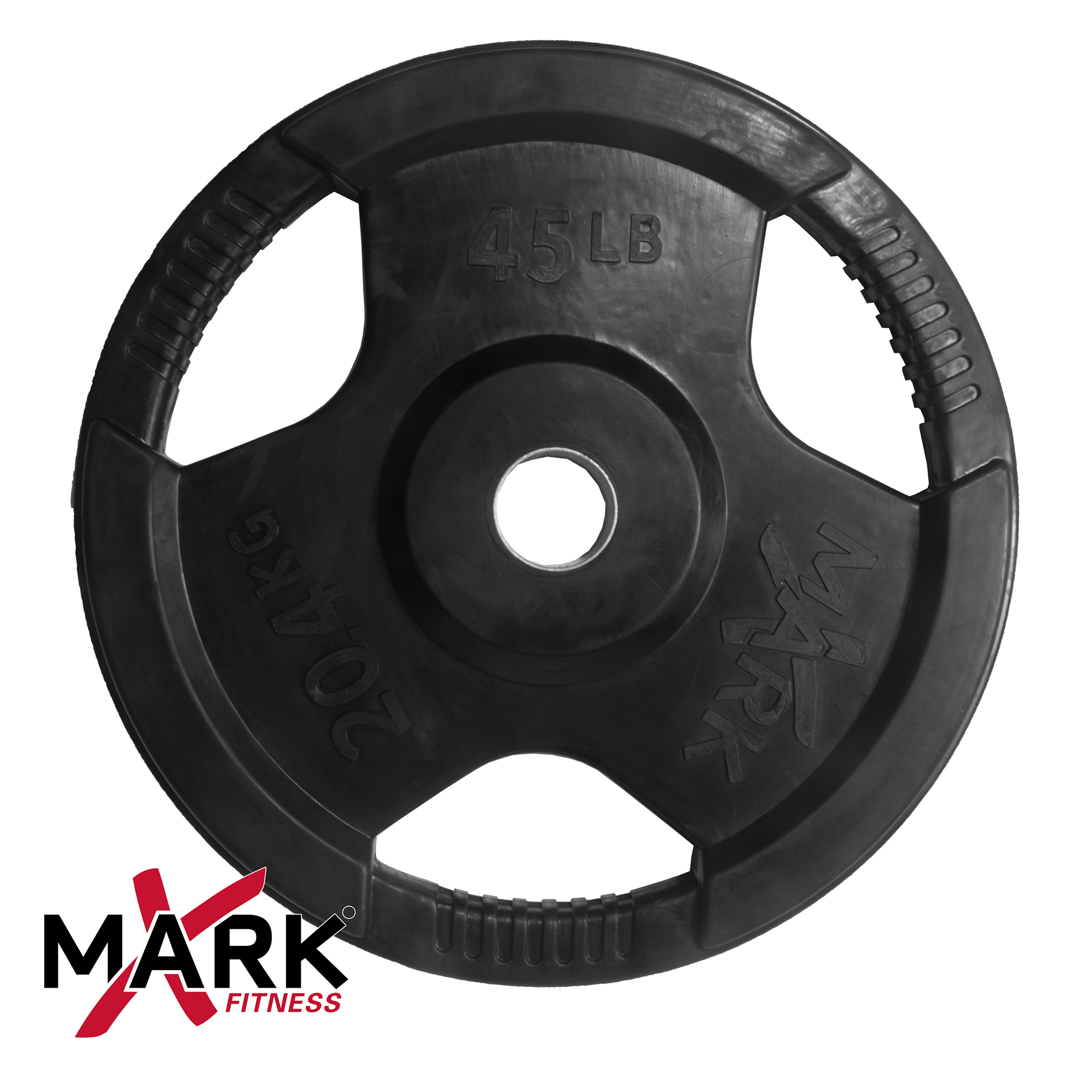 XMark 45 lb. Commercial Rubber Coated Tri-grip Olympic Plate Weight (single) XM-3377-45 at Kmart.com