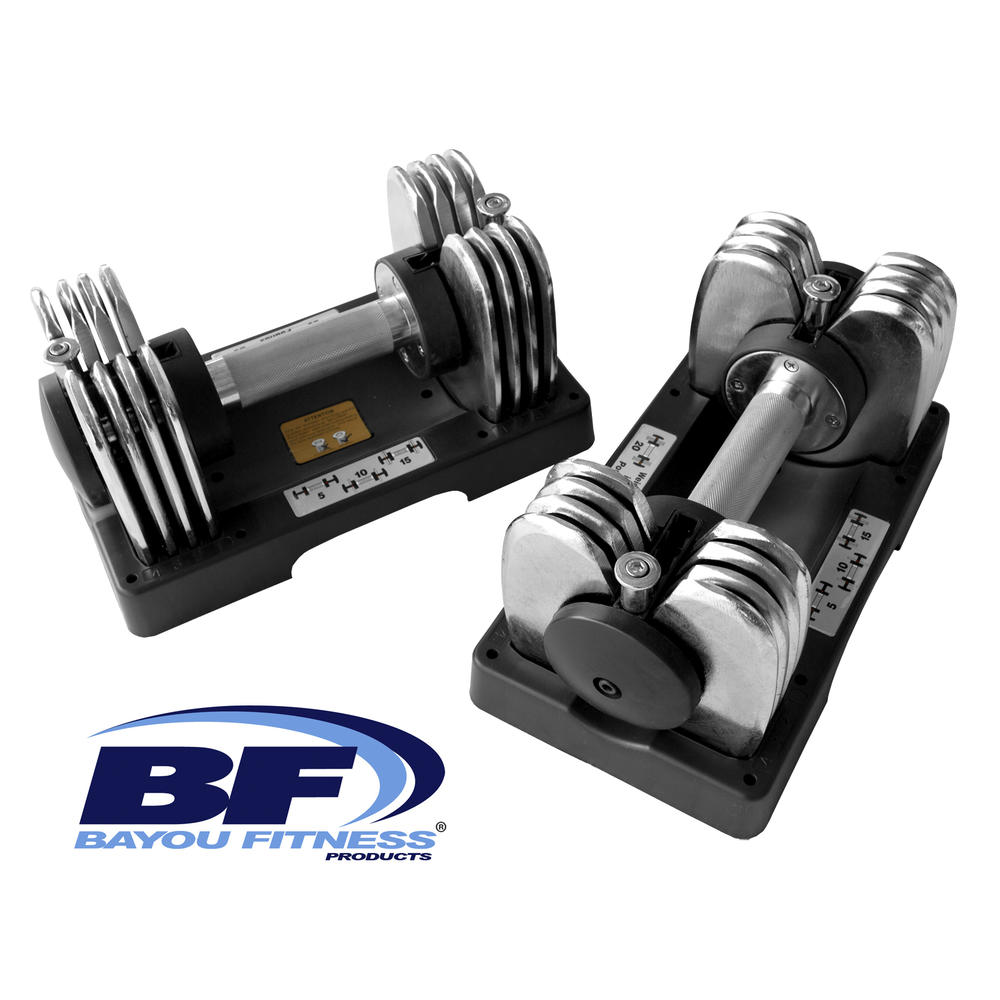 Pair of 25 lb. Adjustable Dumbbells BF-0225