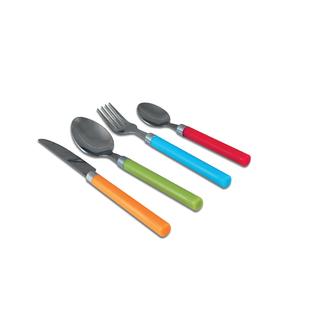 Ragalta 16 Piece Stainless Steel Flatware Set with Colored Handles ...