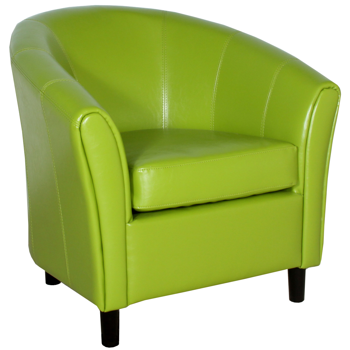 Napoli Lime Green Leather Chair