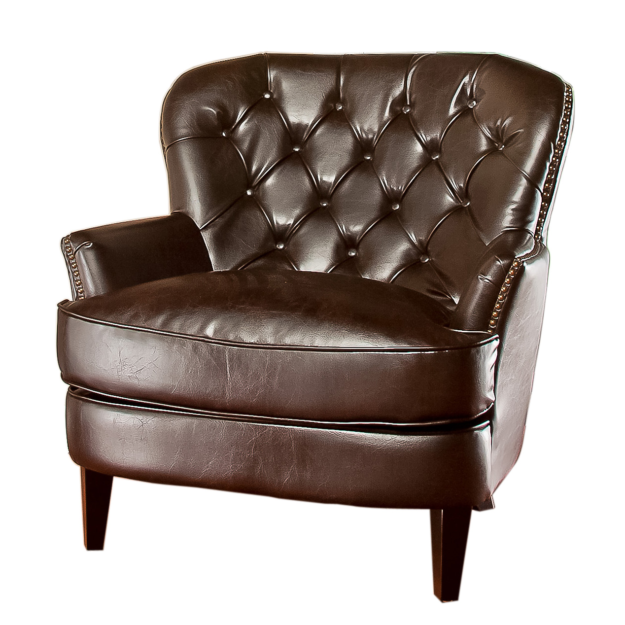 Tafton Brown Leather Club Chair