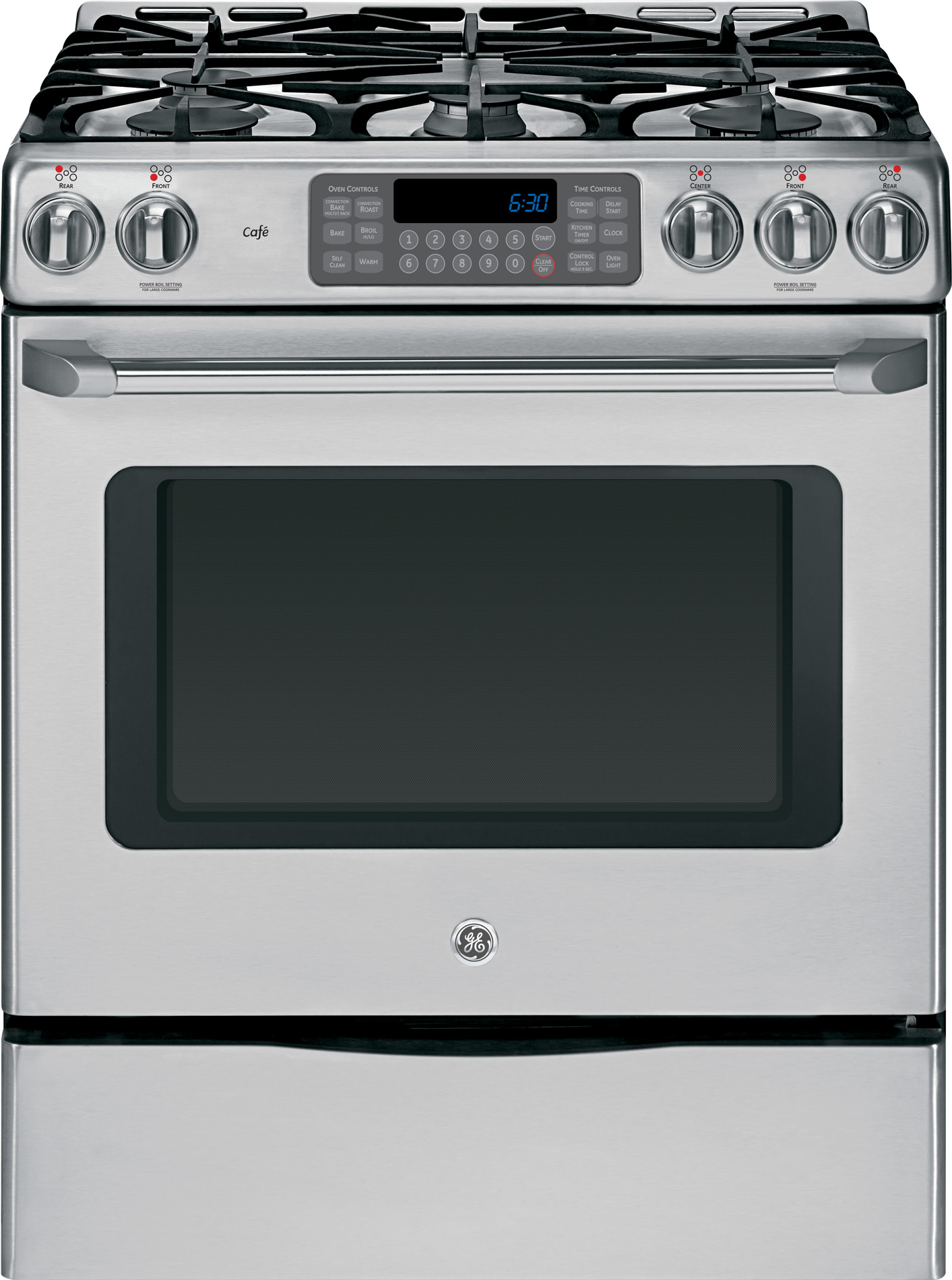GE Caf? Series 5.4 cu. ft. Convection Freestanding Gas Range w/ Storage Drawer - Stainless Steel