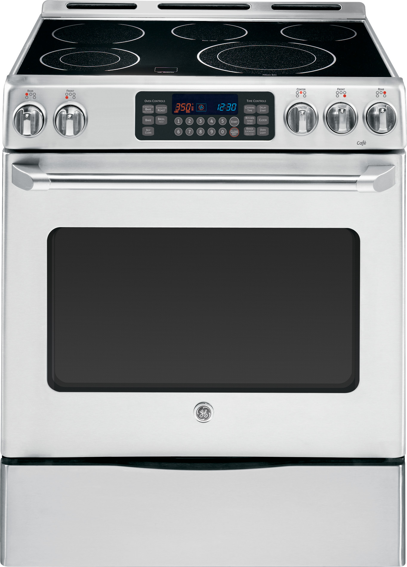 GE Caf&eacute;™ Series 30" Convection Freestanding Electric Range w/ Storage Drawer - Stainless Steel at Sears.com