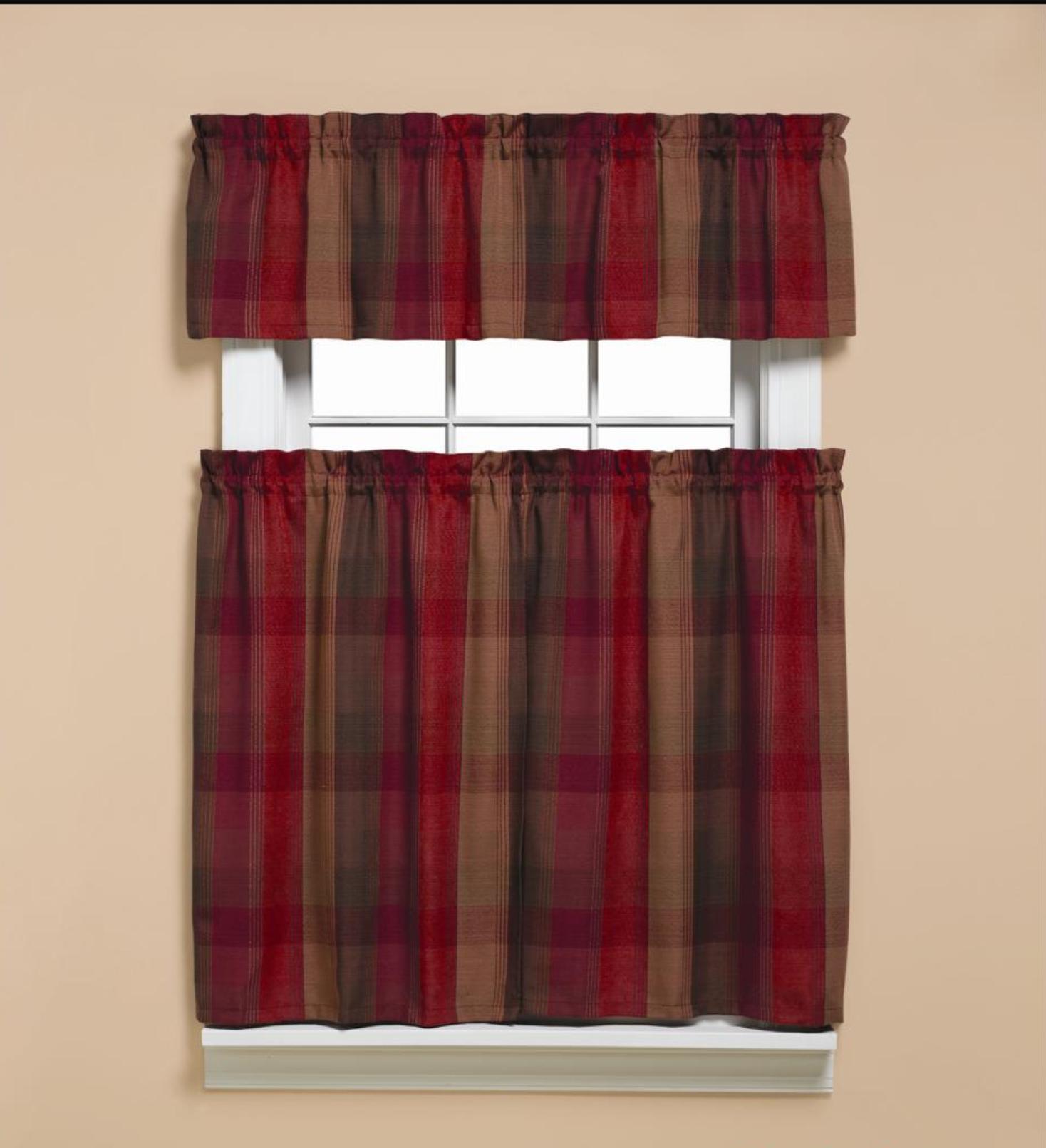 Essential Home Brighton-Red 58x13 Valance at Kmart.com