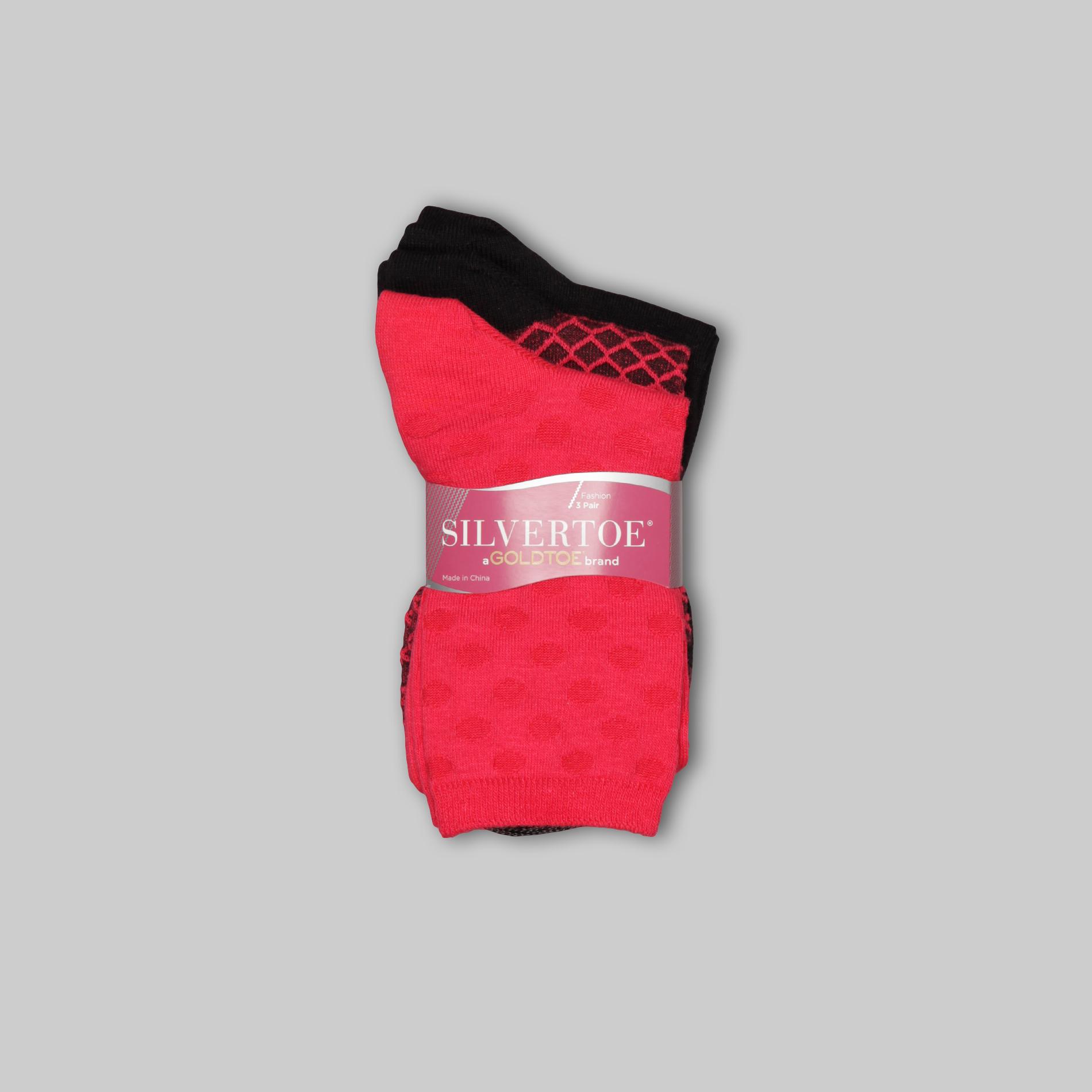 Silvertoe Women's Ankle Socks - 3 Pairs at Sears.com