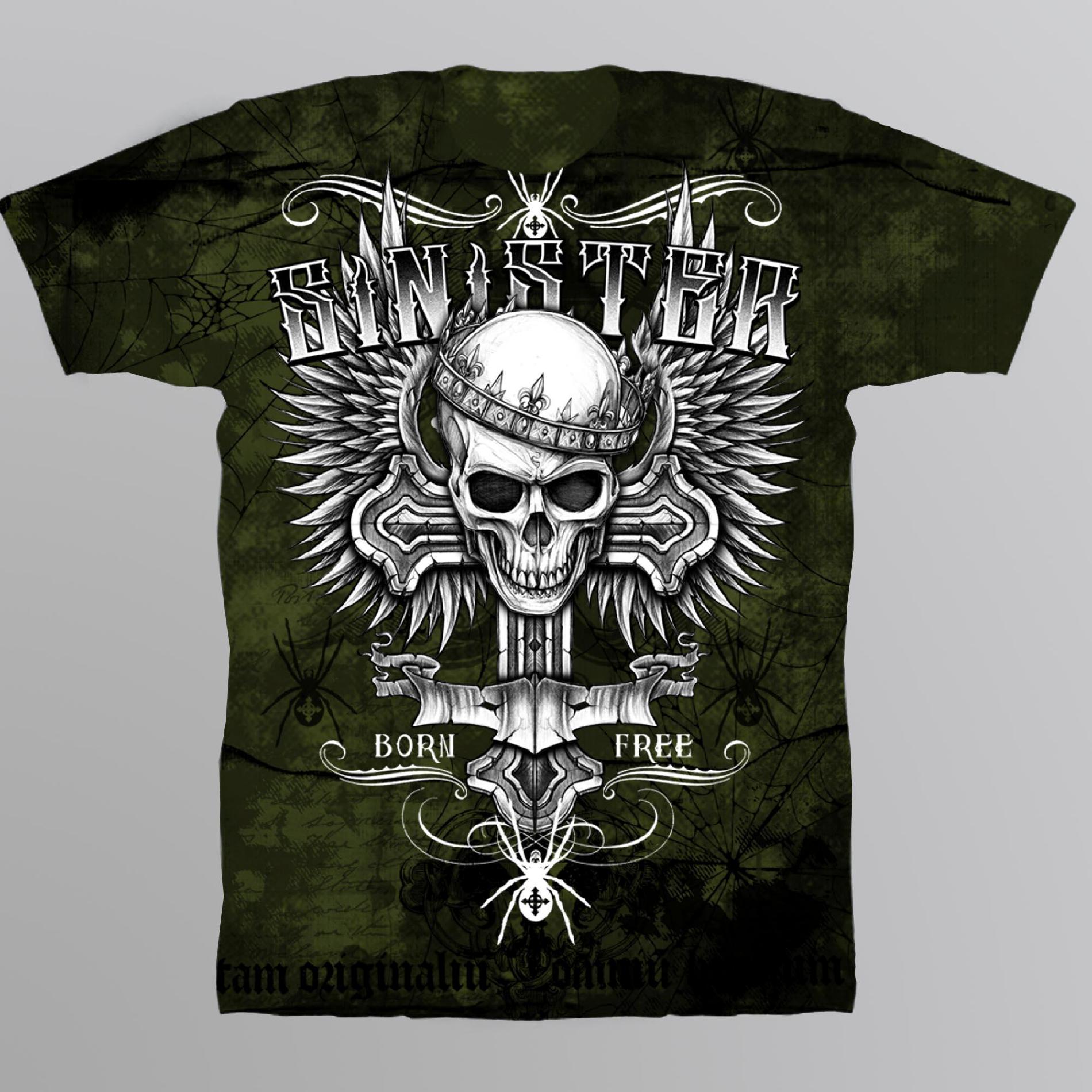 Sinister Men's Graphic T-Shirt - Winged Skull at Kmart.com