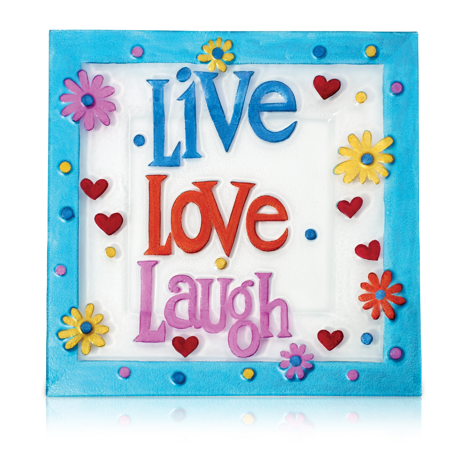 Live Love Laugh 14.96" x 14.96" x 1.18"                square platter