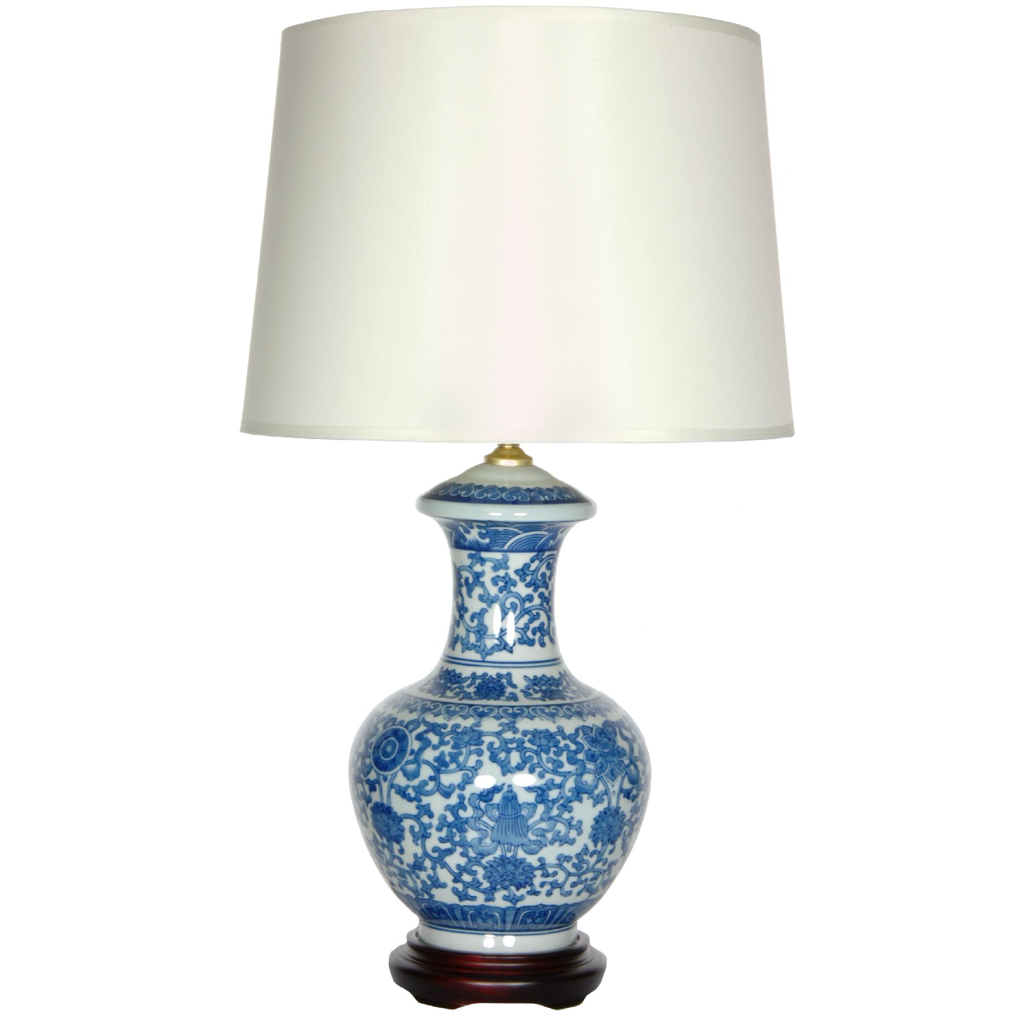 Porcelain Round Vase Table Lamp