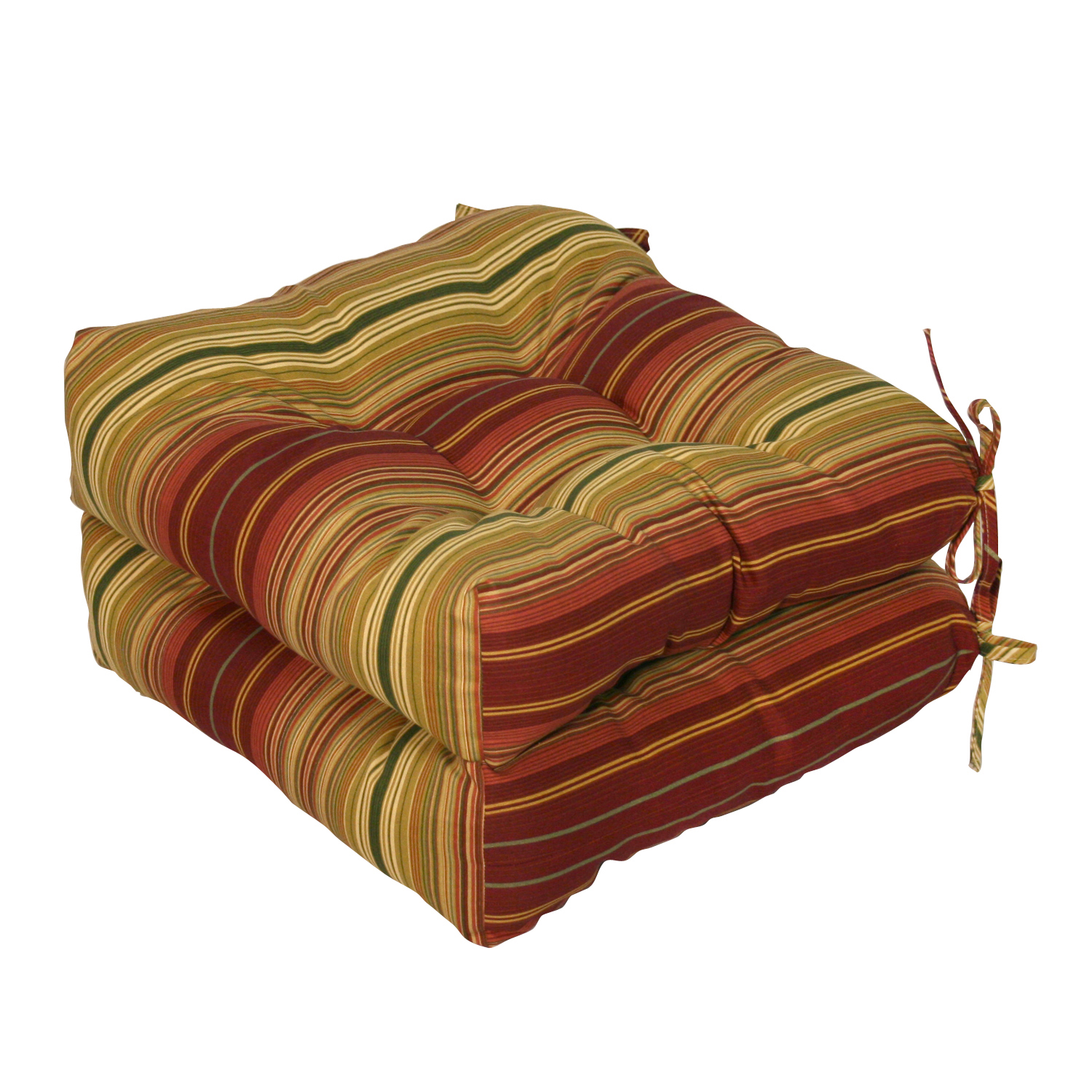 Greendale Home Fashions Set of Two, 20" Outdoor Chair Cushions, Kinnabari Stripe at Sears.com