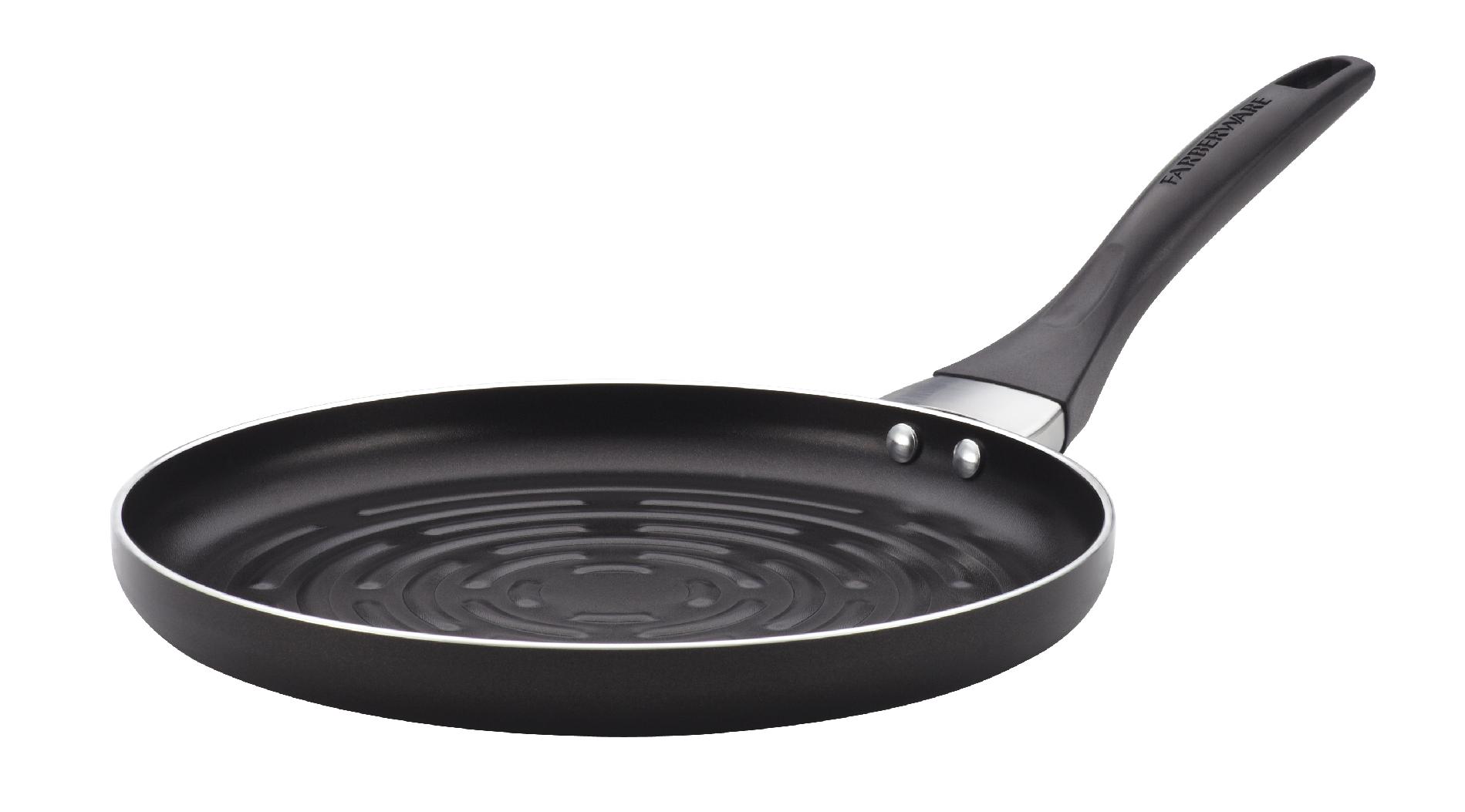 Farberware Dishwasher Safe Nonstick 10.5-Inch Round Grill Pan  Black