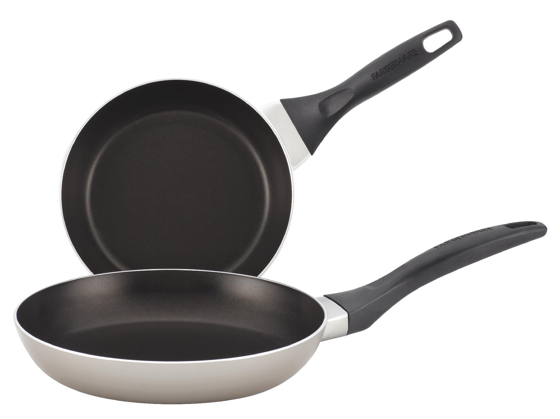 Farberware Dishwasher Safe Nonstick Twin Pack: 7.25-Inch and 9-Inch Open Skillets  Champange