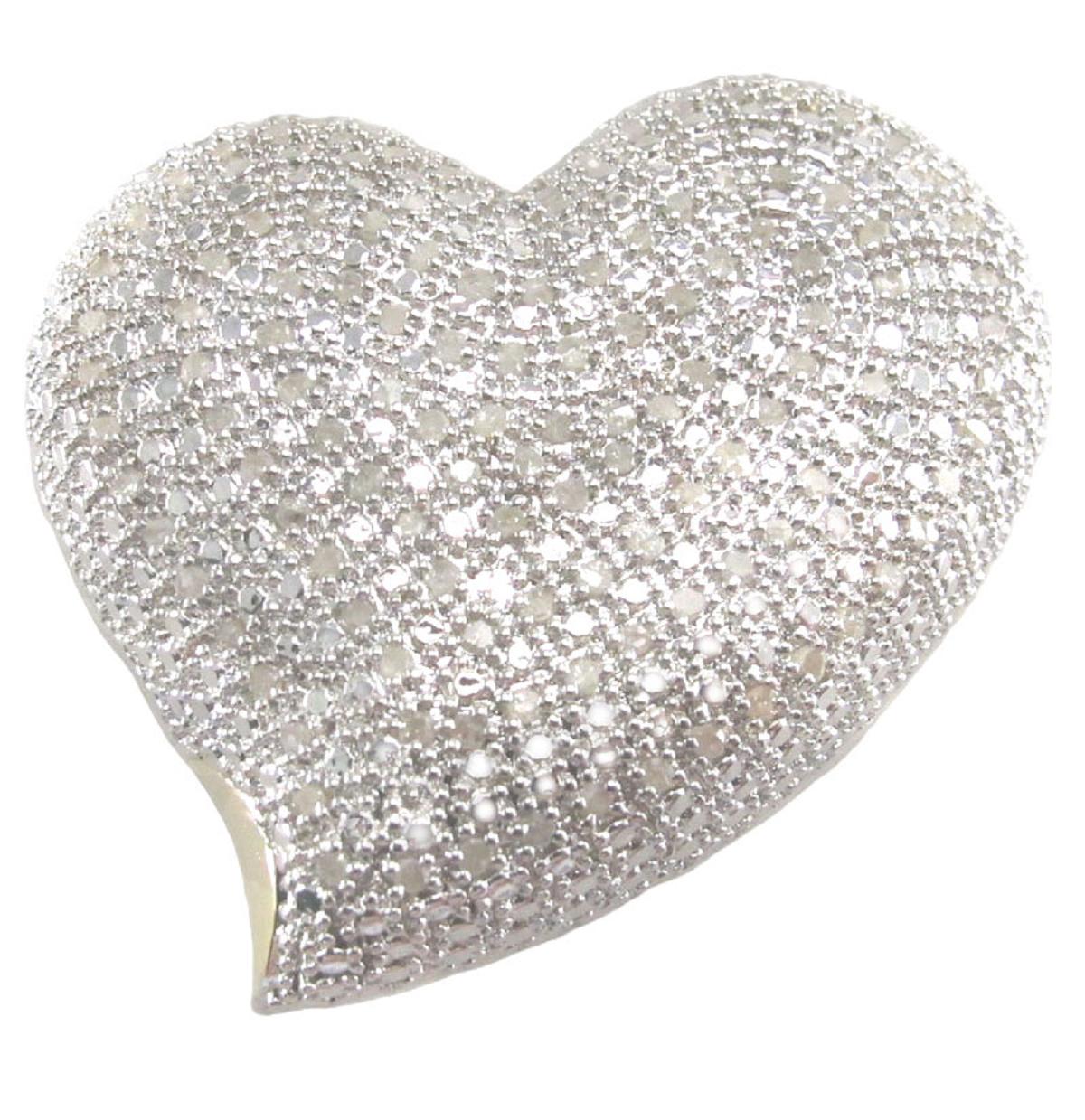 Gold Over Brass 1 cttw  Diamond Heart Pendant at Kmart.com
