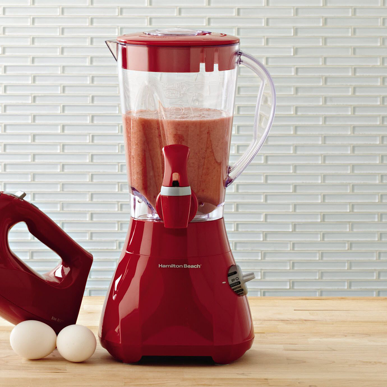 Wave Station -Dispensing Blender-54618 - Red                                                                                     at mygofer.com
