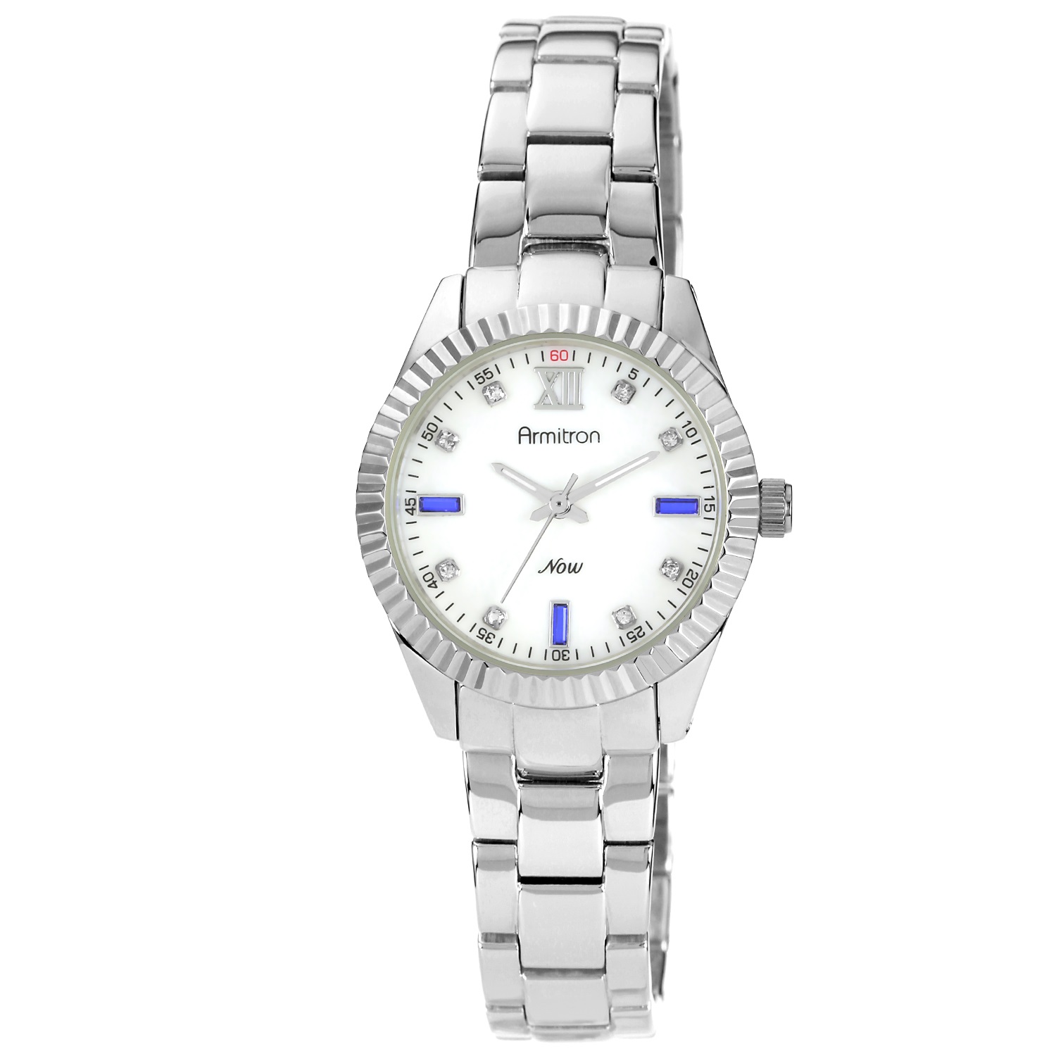 Armitron Ladies'  Silver-tone Bracelet Watch w/White Round Dial at Kmart.com
