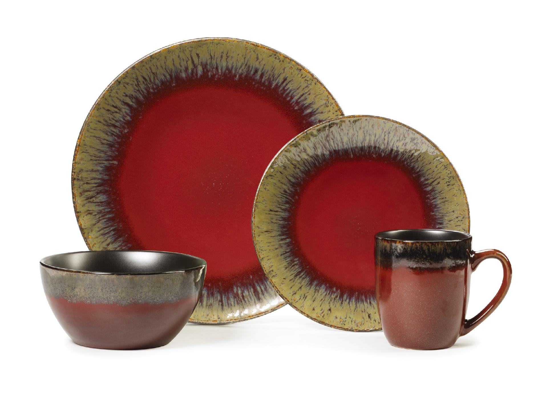 Gourmet Basics By Mikasa Calder Red 16 pc Dinnerware Set at Sears.com