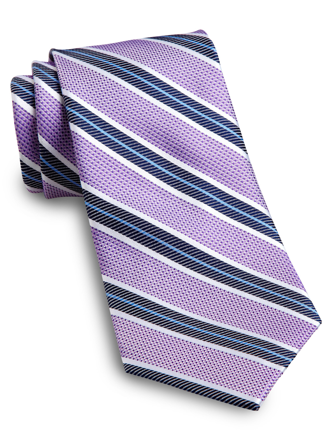 Gold Series Designed in Italy Wide Stripe Silk Tie