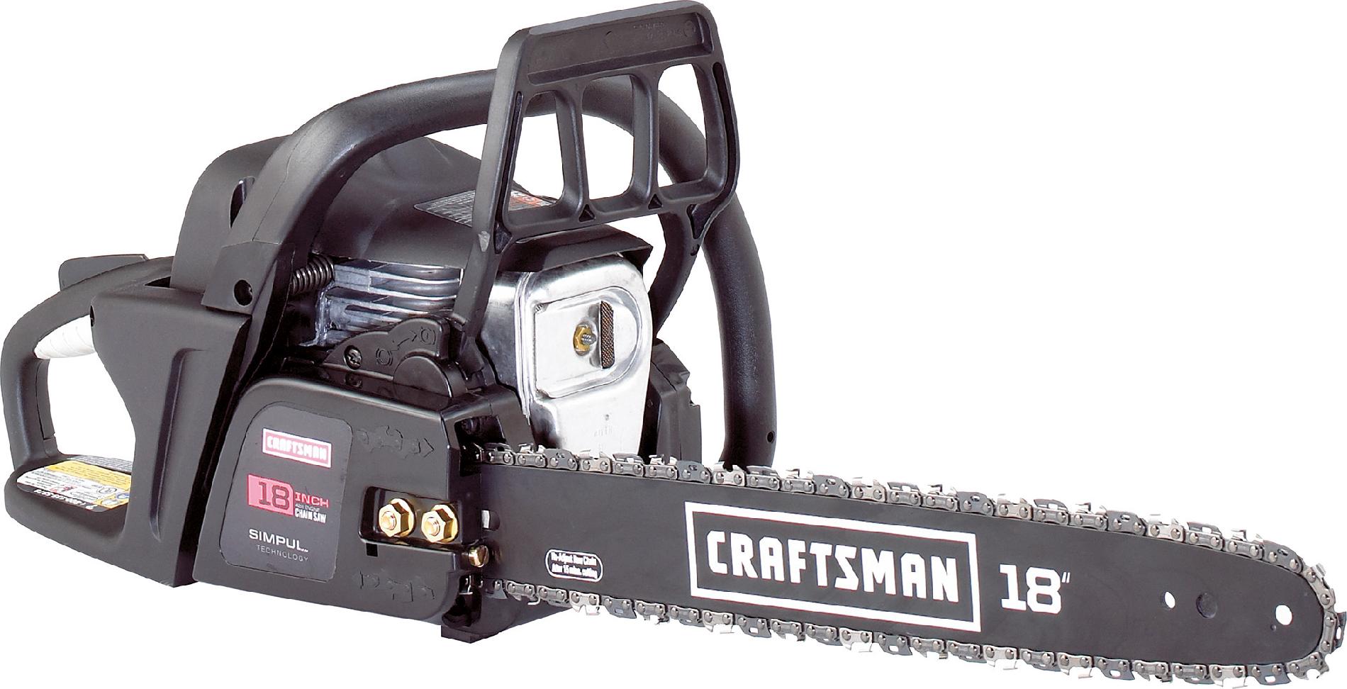 Craftsman 18in 42cc Gas Chain Saw with Extra 14in Bar & Chain Shop