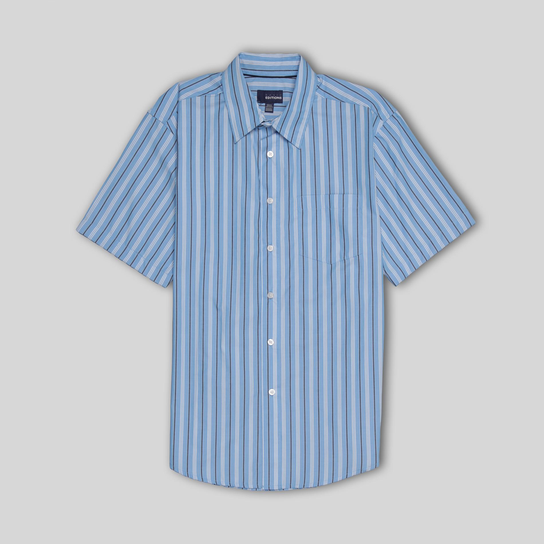 Basic Editions Men's Big & Tall Easy Care Shirt - Striped at Kmart.com