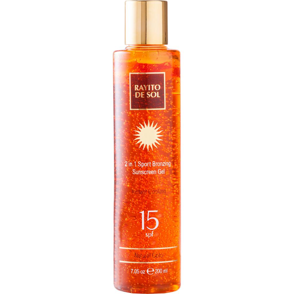 Rayito de Sol 2-in-1 Sport Bronzing Sunscreen Gel, Natural Color, SPF 15, 7.05 oz at Kmart.com