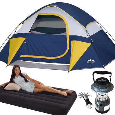 Northwest Territory Sierra Dome Tent � with Twin Air Mattress & LED Lantern Bundle at Sears.com
