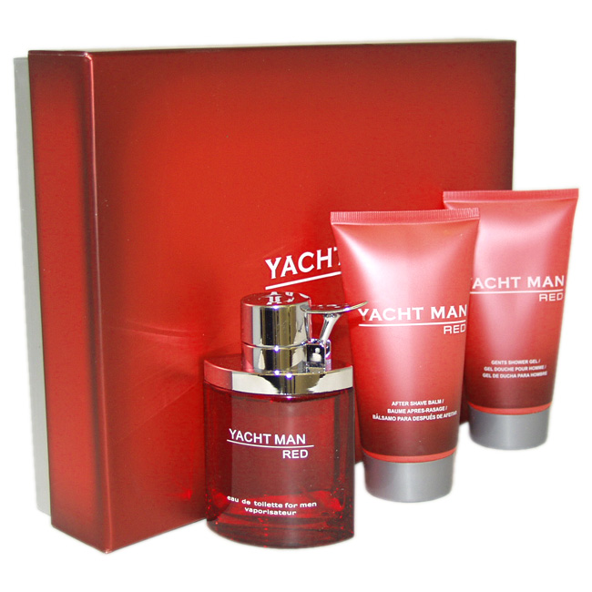 Yacht Man Red by Myrurgia for Men - 3 Pc Gift Set 3.4oz EDT Spray, 5.1oz Shower Gel, 5.1oz After Shave Balm at Kmart.com