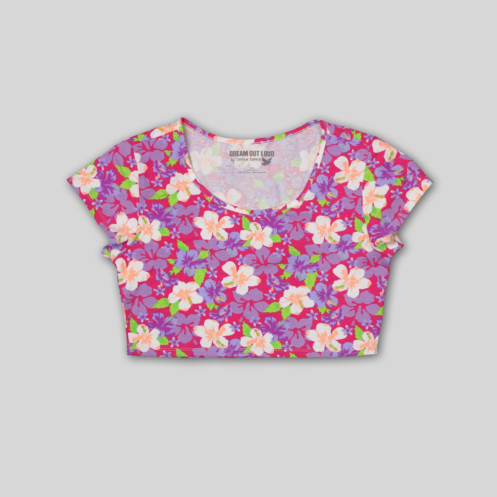 Junior's Crop T-Shirt - Floral