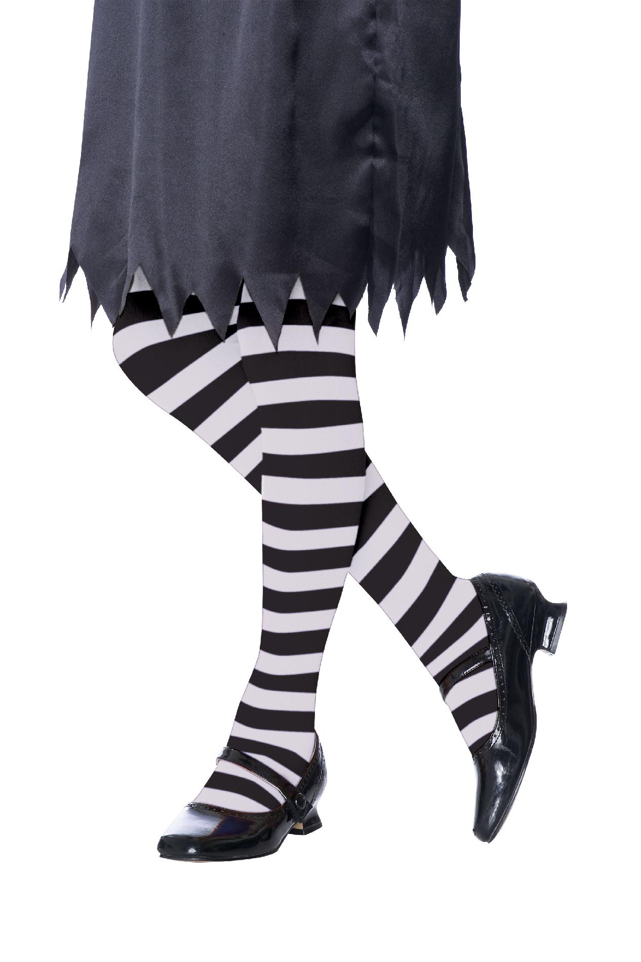 Kids White Striped Tights Halloween Costume Accessory