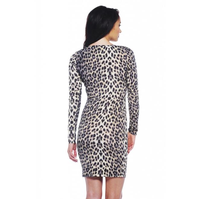 ax paris pink leopard print dress