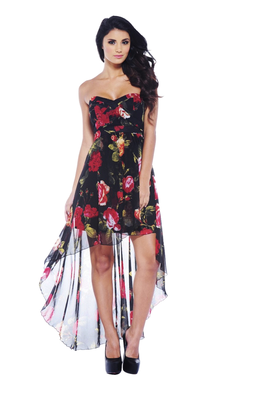 AX Paris Women’s Rose Drop Back Strapless Dress - Online Exclusive at Sears.com
