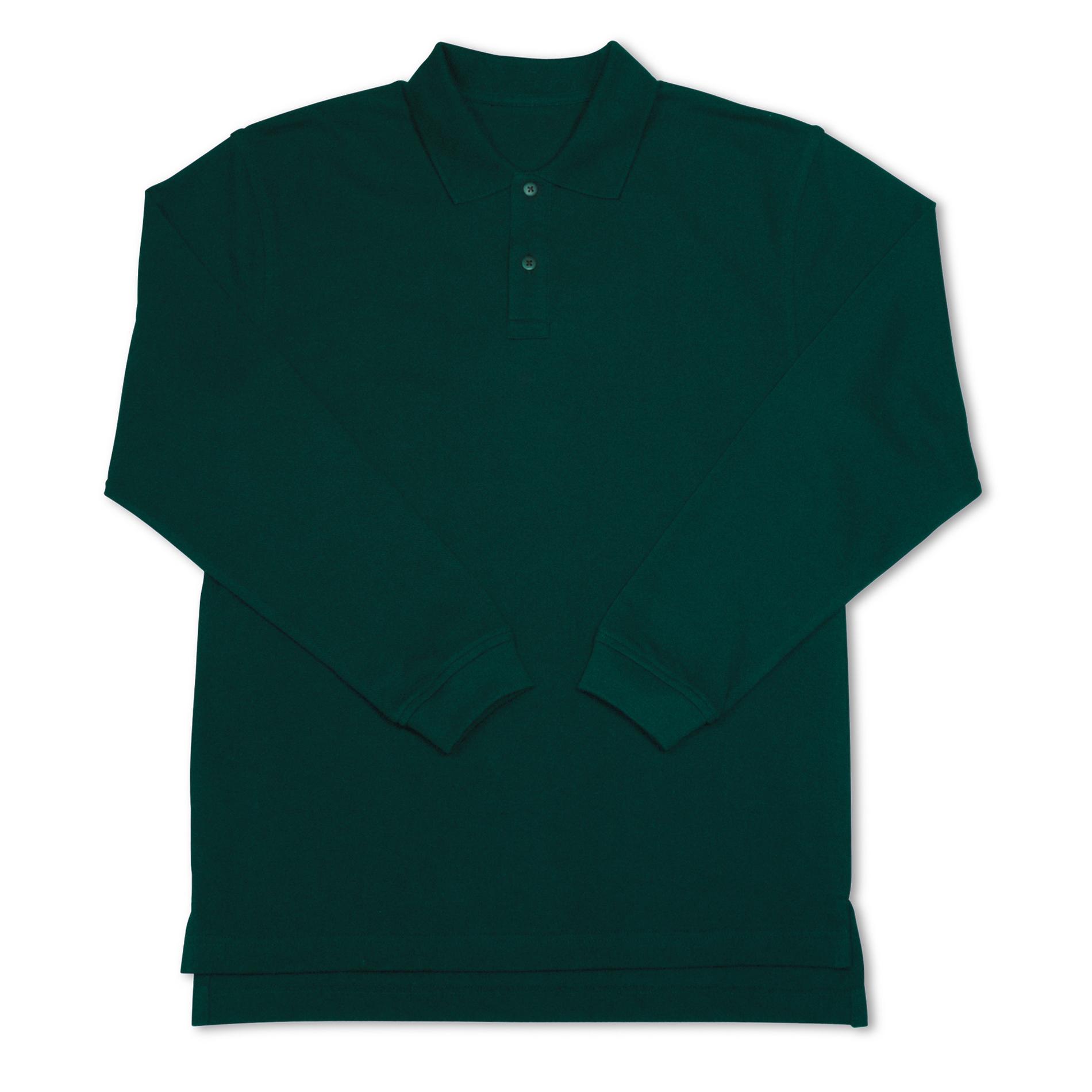 Dockers Boy's Husky Long-Sleeve Uniform Polo Shirt - Green at Sears.com