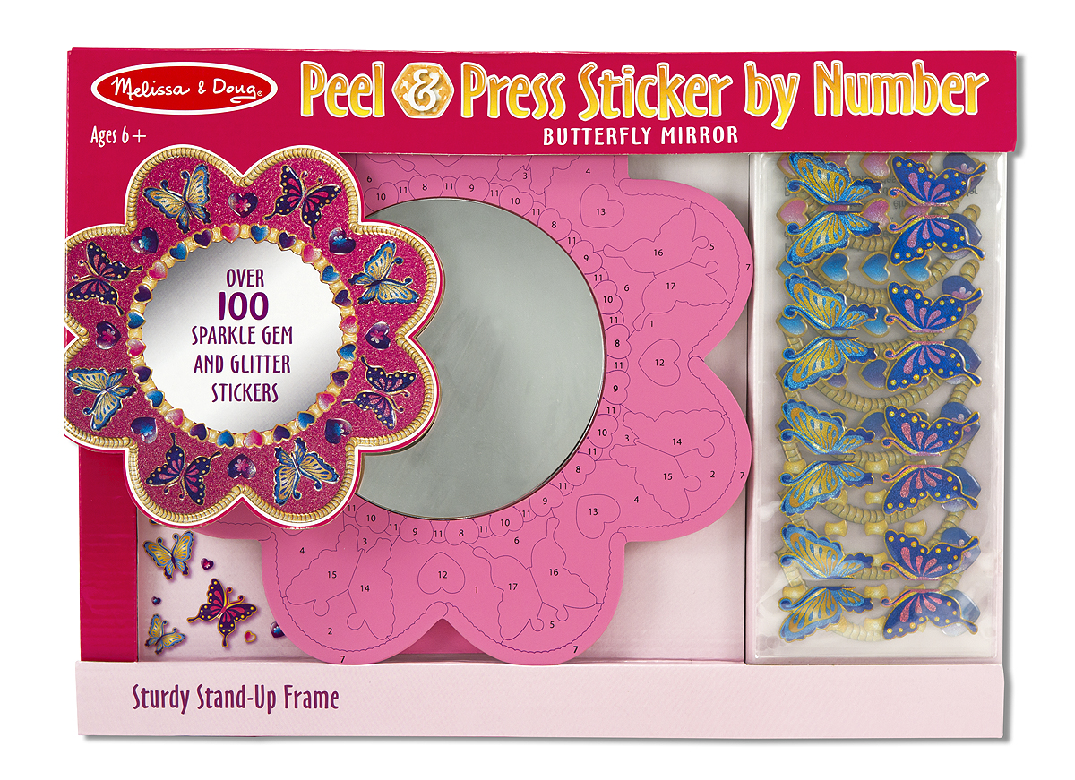 Peel & Press Sticker by Number - Butterfly Mirror