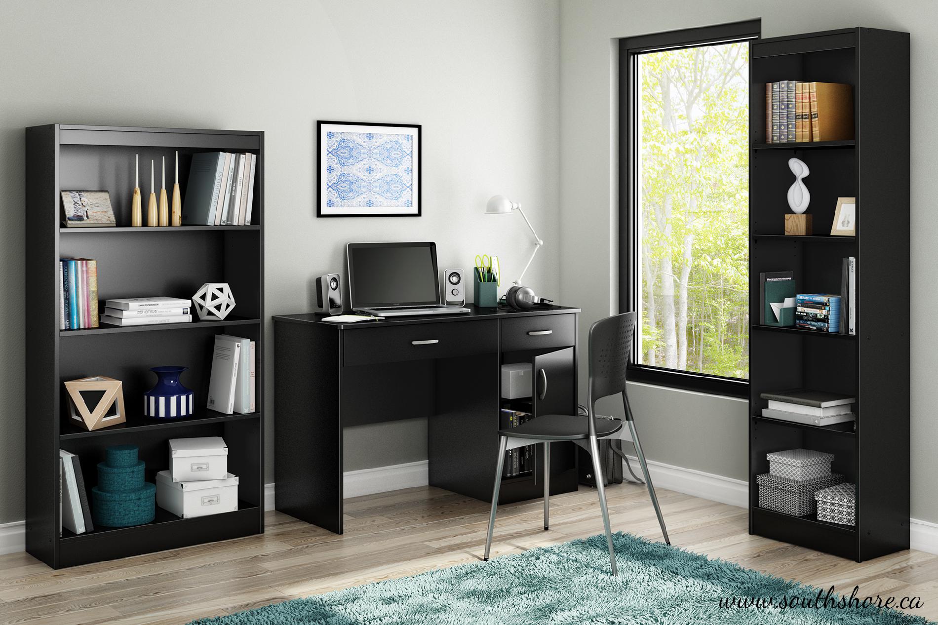 South Shore Axess Work Desk in Black finish at Kmart.com