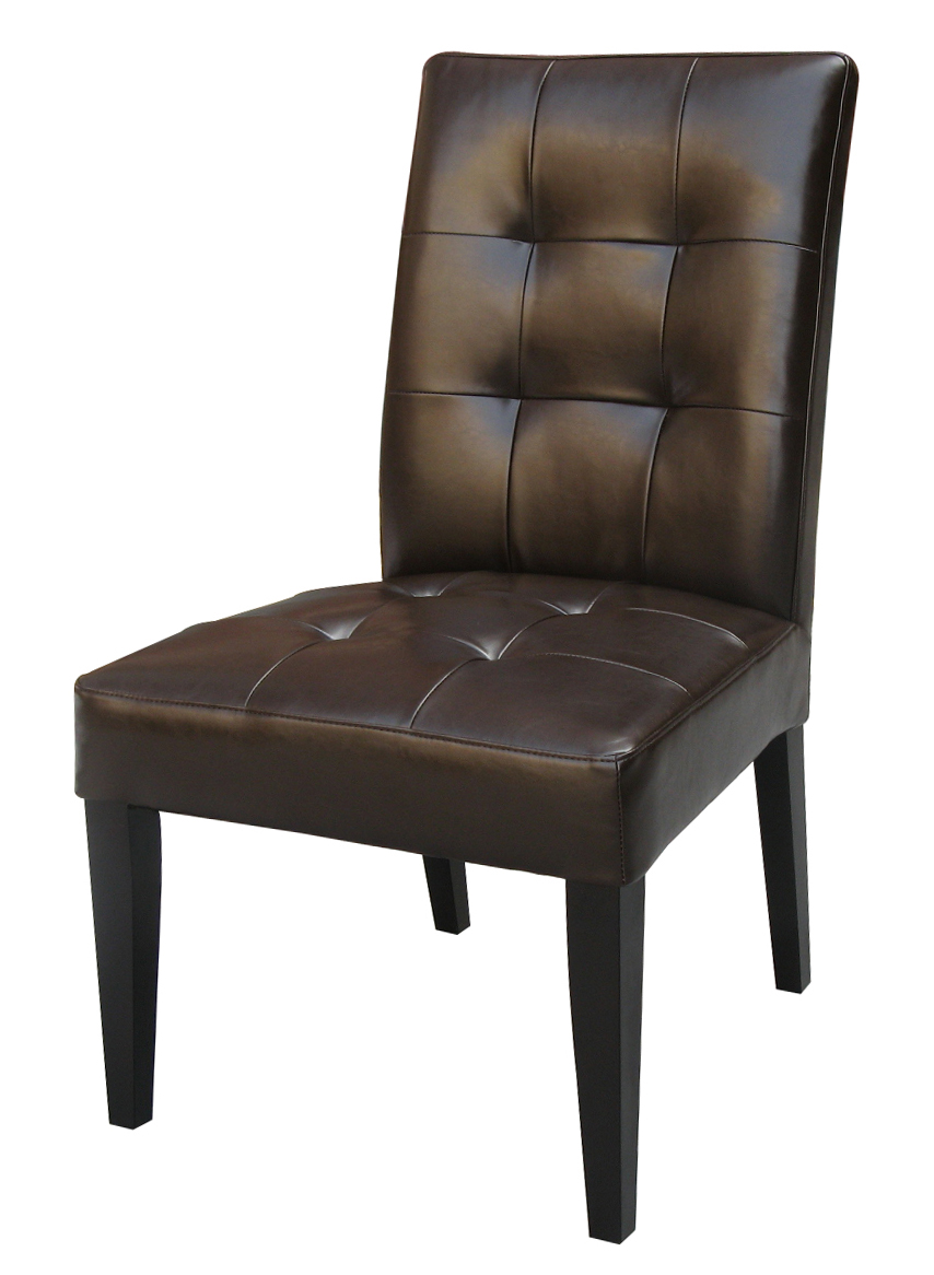 Bronson Oversized Tufted Leather Dining Chair (Set OF 2)