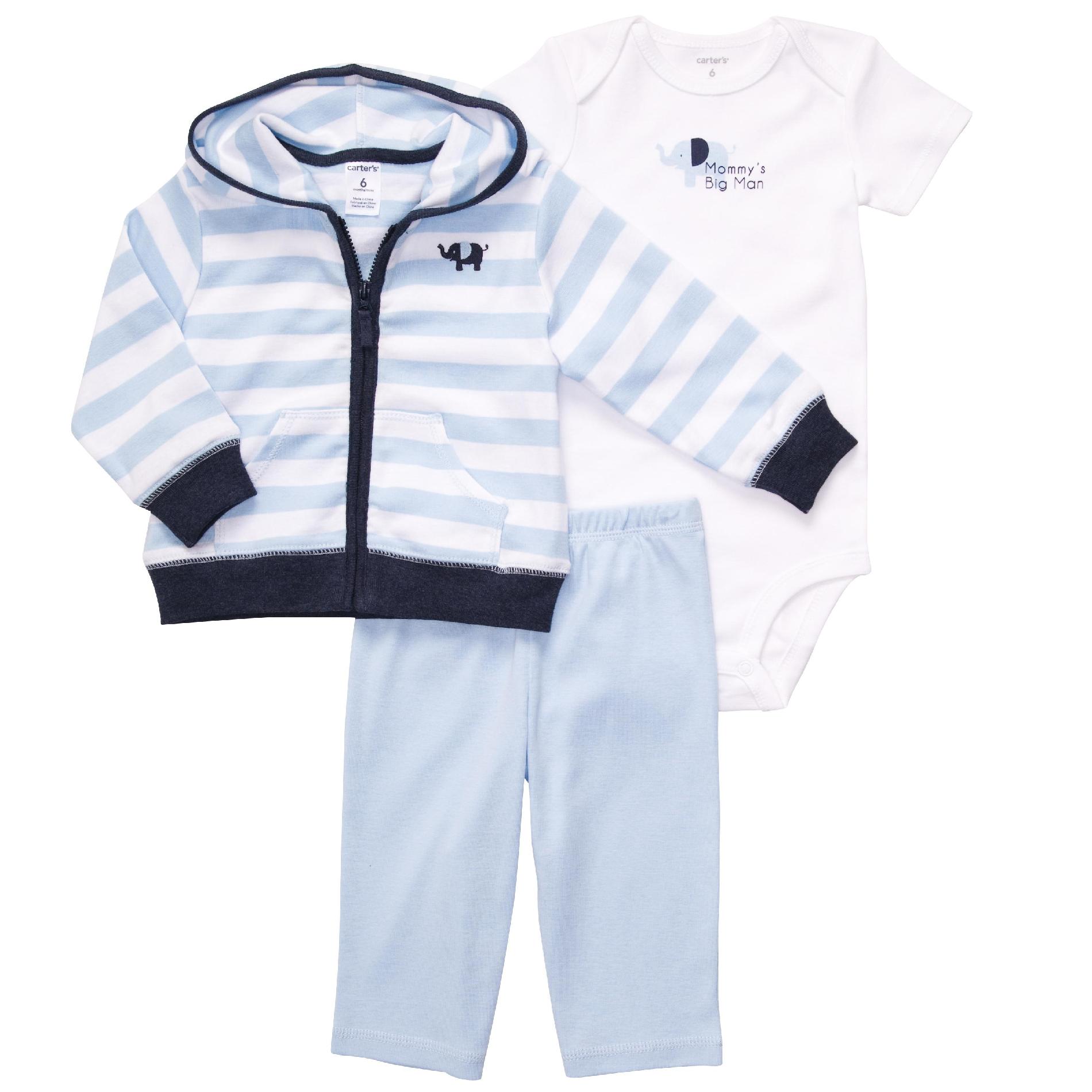 Carter's Infant Boy's Striped Hoodie Jacket Set at Sears.com