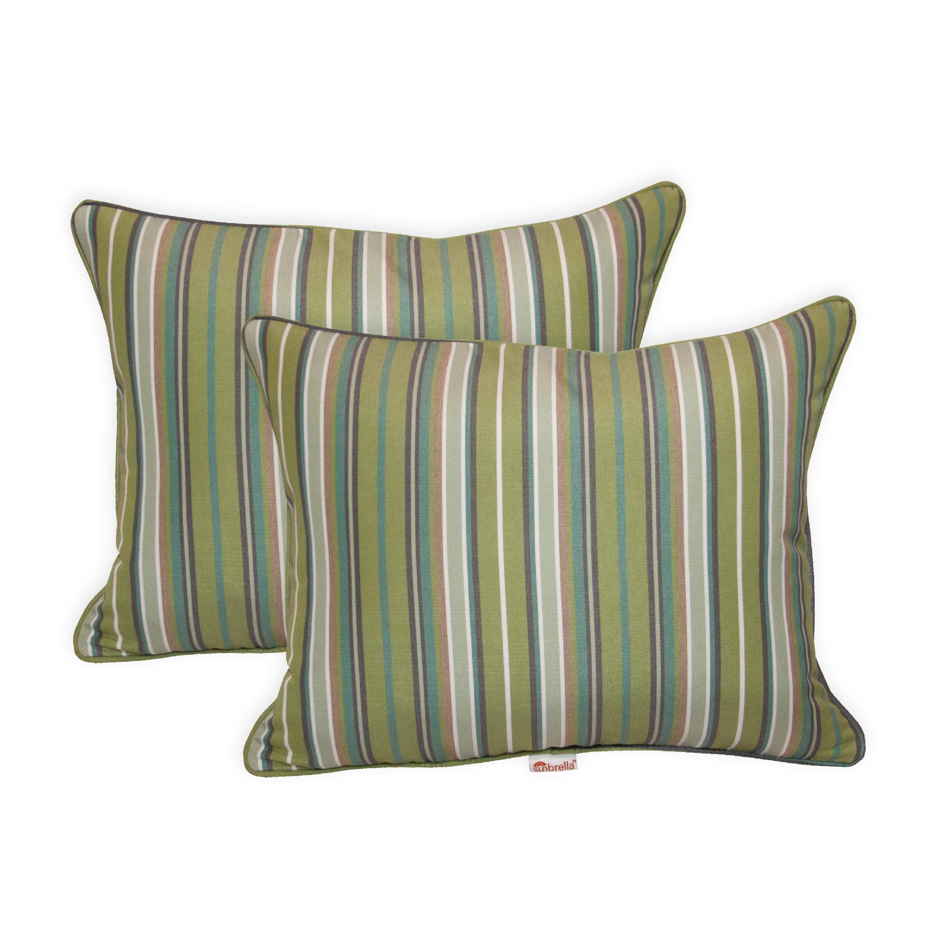 Sunbrella Pack of 2 Deluxe (16"x20") Throw Pillows - Color:  Foster Surfside at Kmart.com