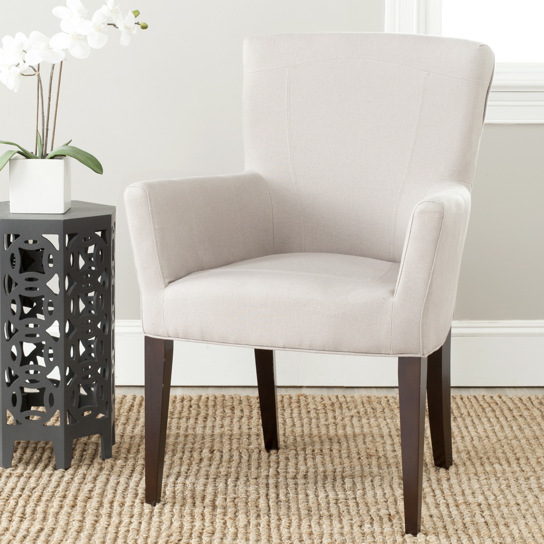 Safavieh Dale Taupe Arm Chair