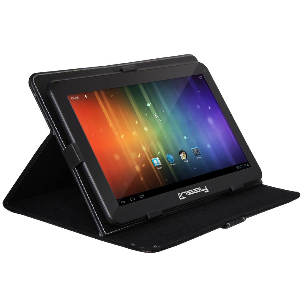 10.1" Tablet Blended Leather Protective Case - Multiple viewing angles - works on any tablet