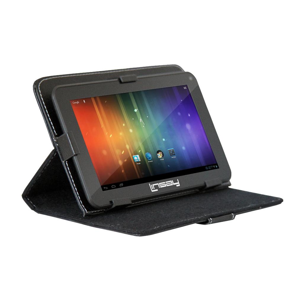 Portfolio 7" Tablet  Blended Leather Protective Case - Multiple viewing angles - works on any tablet