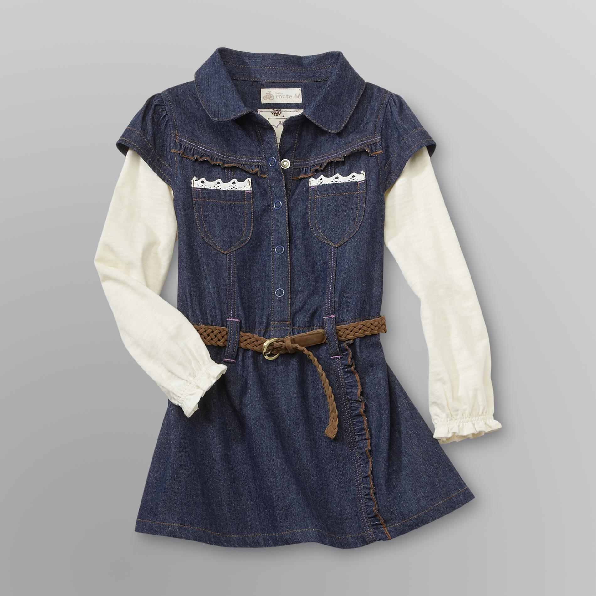 Route 66 Infant & Toddler Girl's Layered Denim Dress at mygofer.com