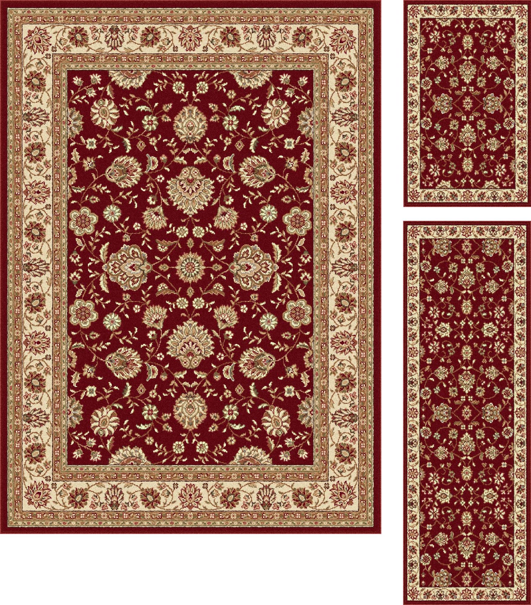 Tayse Rugs Elegance 5140 Red Traditional Area Rug 3 pc. Set at Sears.com