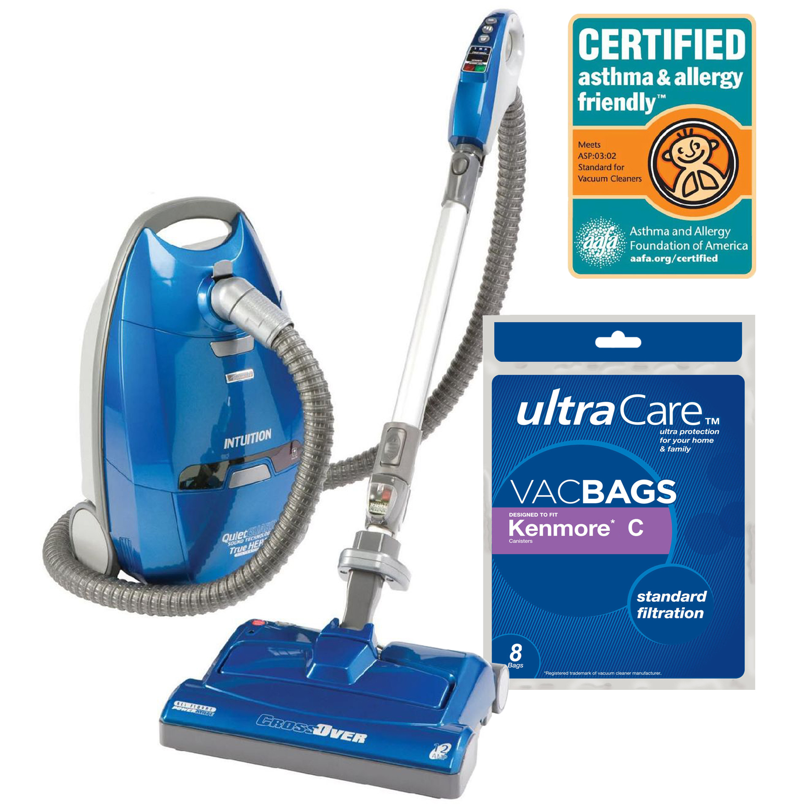 Kenmore Intuition Canister Vacuum Cleaner -Blue and Re...